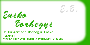 eniko borhegyi business card
